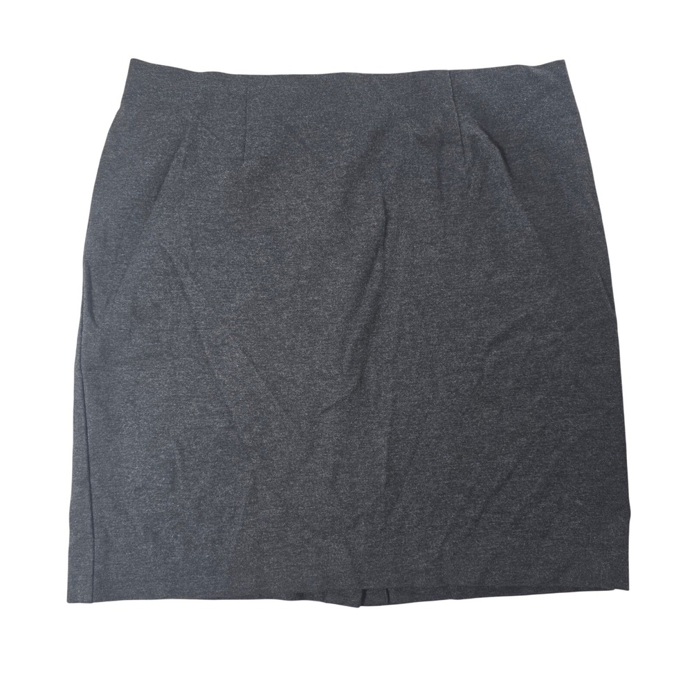 J. Jill Ponte Knit Charcoal Gray Pencil Skirt Grey Medium Petite Womens